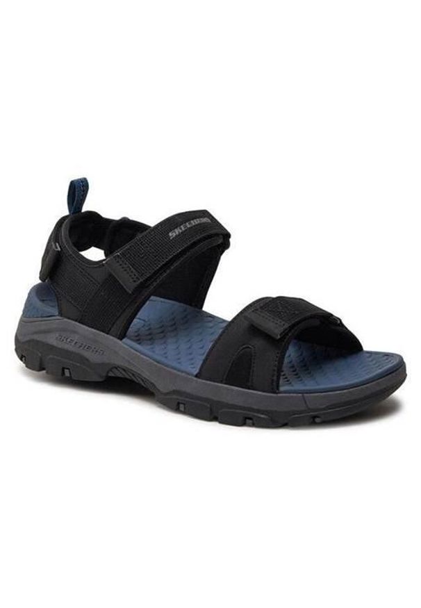 skechers - Sandały Skechers Tresmen - Ryer, Mężczyźni. Zapięcie: rzepy. Kolor: czarny. Materiał: syntetyk, tkanina, materiał. Sport: turystyka piesza