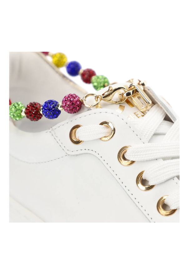 CheBello - Białe Sneakersy Chebello Wygodne Obuwie Damskie. Okazja: na co dzień. Kolor: biały. Materiał: skóra. Sezon: lato