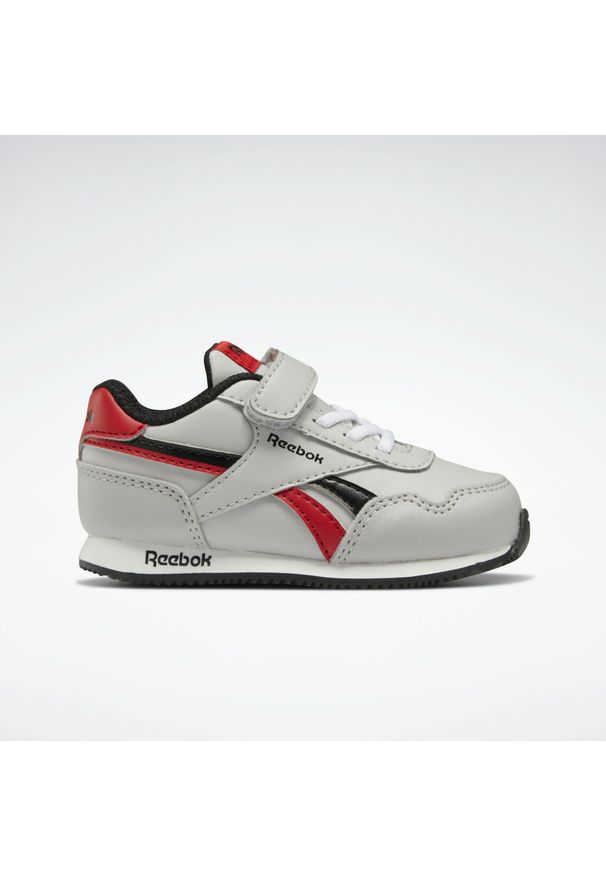 Reebok - Buty na co dzień dziecięce REEBOK ROYAL CLJOG na rzepy. Okazja: na co dzień. Zapięcie: rzepy. Kolor: czerwony, wielokolorowy, czarny, szary. Materiał: materiał, syntetyk. Szerokość cholewki: normalna. Model: Reebok Royal. Sport: turystyka piesza
