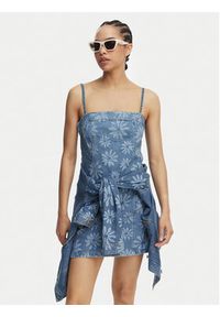 Roxy Sukienka jeansowa Dreamy Daze ERJDD03011 Niebieski Regular Fit. Kolor: niebieski. Materiał: bawełna #4