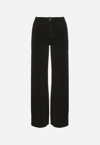 Born2be - Czarne Jeansy o Szerokim Kroju z Regularnym Stanem Isomara. Okazja: na co dzień. Kolor: czarny. Styl: elegancki, casual #5