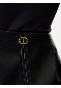 TwinSet - TWINSET Spódnica z imitacji skóry 252TP2233 Czarny Regular Fit. Kolor: czarny. Materiał: skóra #3