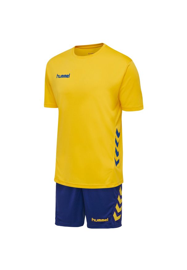 Zestaw piłkarski dla dorosłych Hummel Promo Duo Set. Kolor: wielokolorowy, niebieski, żółty, pomarańczowy. Materiał: jersey. Sport: piłka nożna