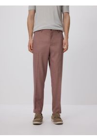 Reserved - Garniturowe spodnie z wiskozą - jasnofioletowy. Kolor: fioletowy. Materiał: wiskoza #1