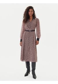Liu Jo Sukienka codzienna MF5066 TS116 Beżowy Regular Fit. Okazja: na co dzień. Kolor: beżowy. Materiał: syntetyk. Typ sukienki: proste. Styl: casual
