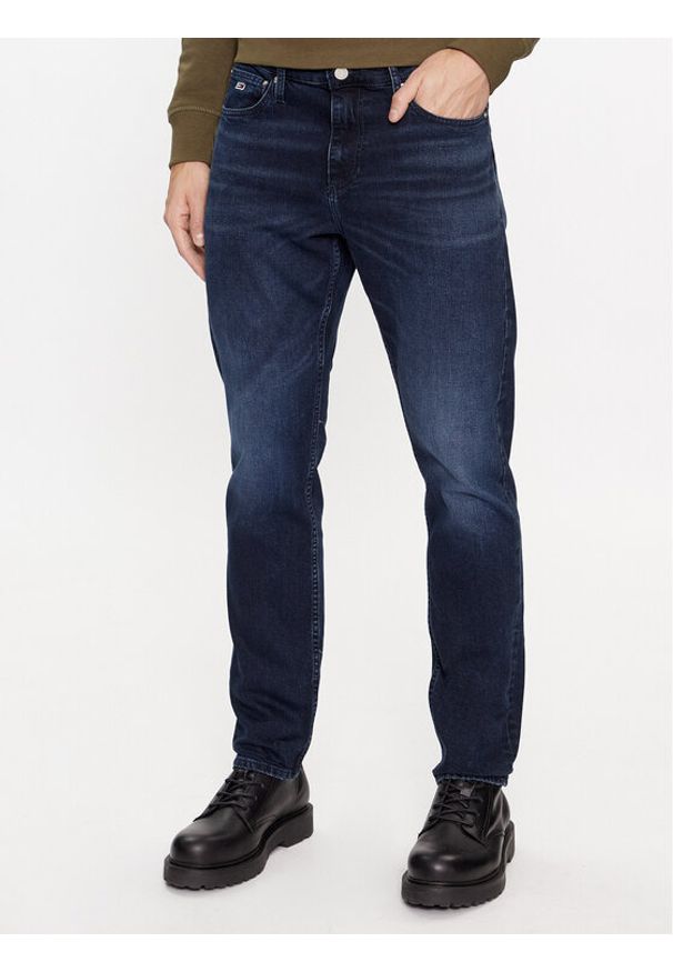 Tommy Jeans Jeansy Scanton DM0DM17438 Granatowy Slim Fit. Kolor: niebieski