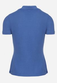 Born2be - Niebieski T-shirt Polo z Bawełną Fodelira. Okazja: na co dzień. Typ kołnierza: polo. Kolor: niebieski. Materiał: bawełna. Styl: klasyczny, elegancki, casual #5