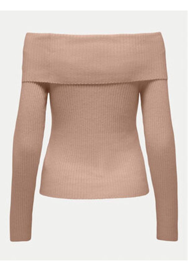 only - ONLY Sweter Katia 15311830 Beżowy Regular Fit. Kolor: beżowy. Materiał: wiskoza, syntetyk