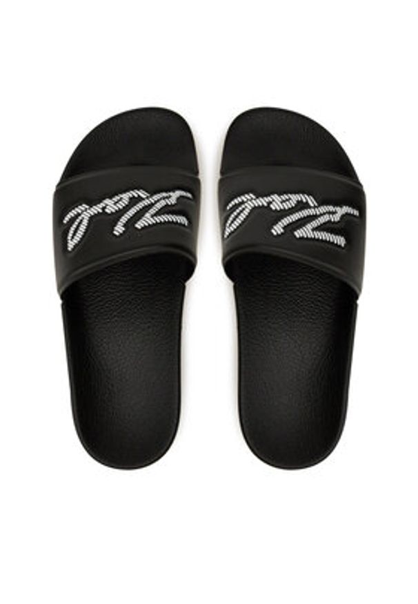 Karl Lagerfeld - KARL LAGERFELD Klapki Kondo Maxi KL80872 Czarny. Kolor: czarny. Materiał: skóra
