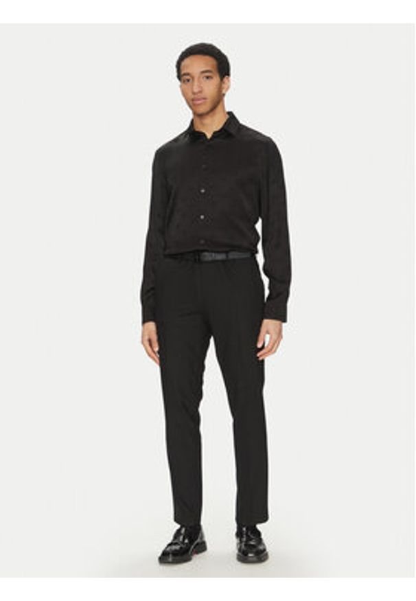 Hugo - HUGO Koszula Elisha02 50539726 Czarny Extra Slim Fit. Kolor: czarny. Materiał: wiskoza
