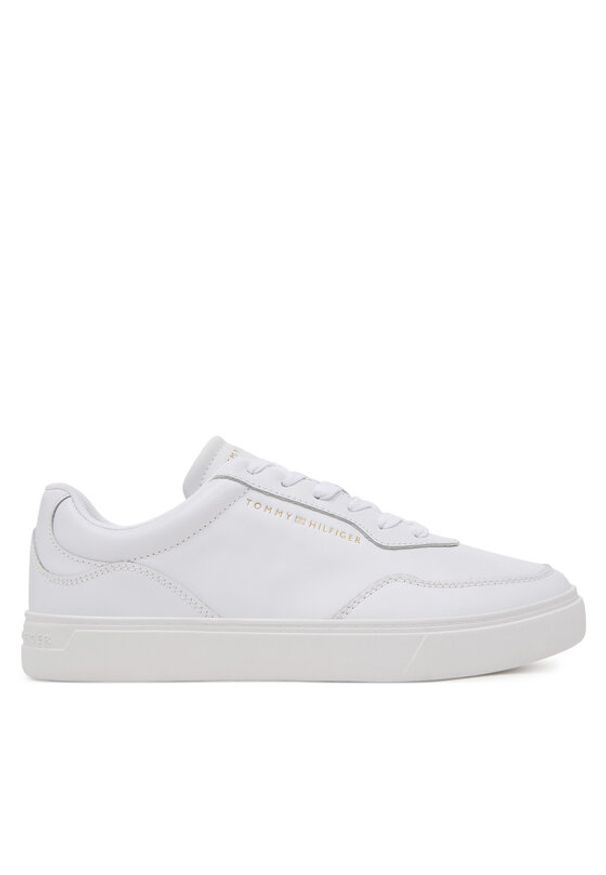 TOMMY HILFIGER - Tommy Hilfiger Sneakersy Casual Cupsole FW0FW08689 Biały. Okazja: na co dzień. Kolor: biały. Materiał: skóra