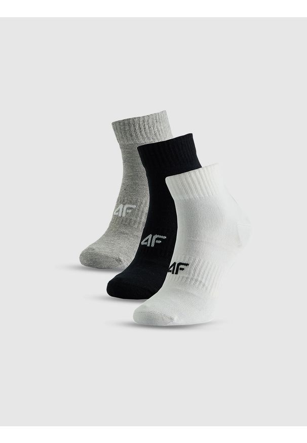 4f - 4F Skarpetki krótkie (3-pack) męskie - multikolor 43-46. Kolor: wielokolorowy. Materiał: bawełna, dzianina. Sport: turystyka piesza, fitness