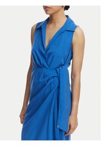 LOLA CASADEMUNT Sukienka codzienna LS2616132 Niebieski Regular Fit. Okazja: na co dzień. Kolor: niebieski. Materiał: lyocell. Typ sukienki: proste. Styl: casual #4