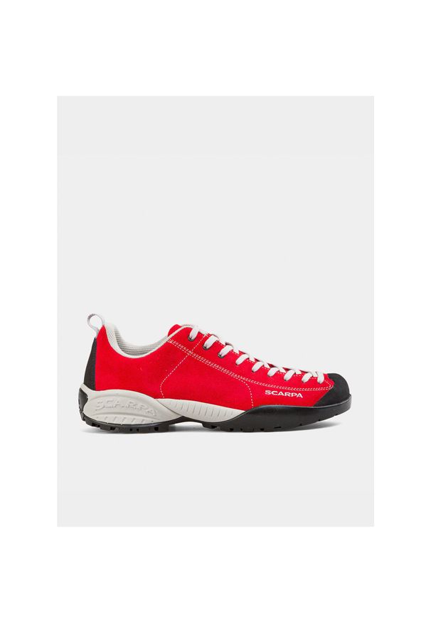 Buty outdoor męskie Scarpa Mojito. Zapięcie: sznurówki. Kolor: czerwony. Materiał: materiał, skóra. Szerokość cholewki: normalna. Styl: sportowy. Sport: outdoor