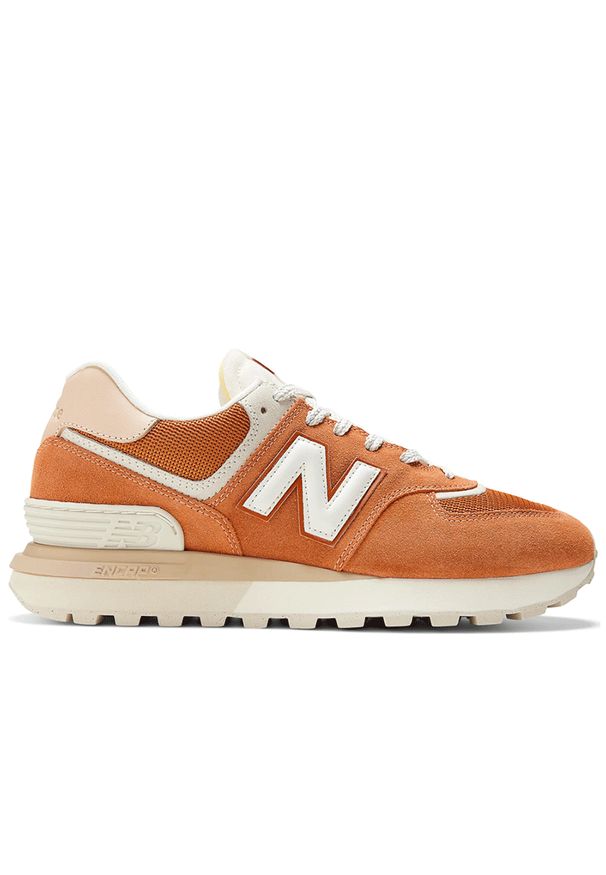 Buty New Balance U574LGDO - pomarańczowe. Kolor: pomarańczowy. Materiał: guma, skóra, zamsz, materiał, syntetyk. Szerokość cholewki: normalna. Model: New Balance 574