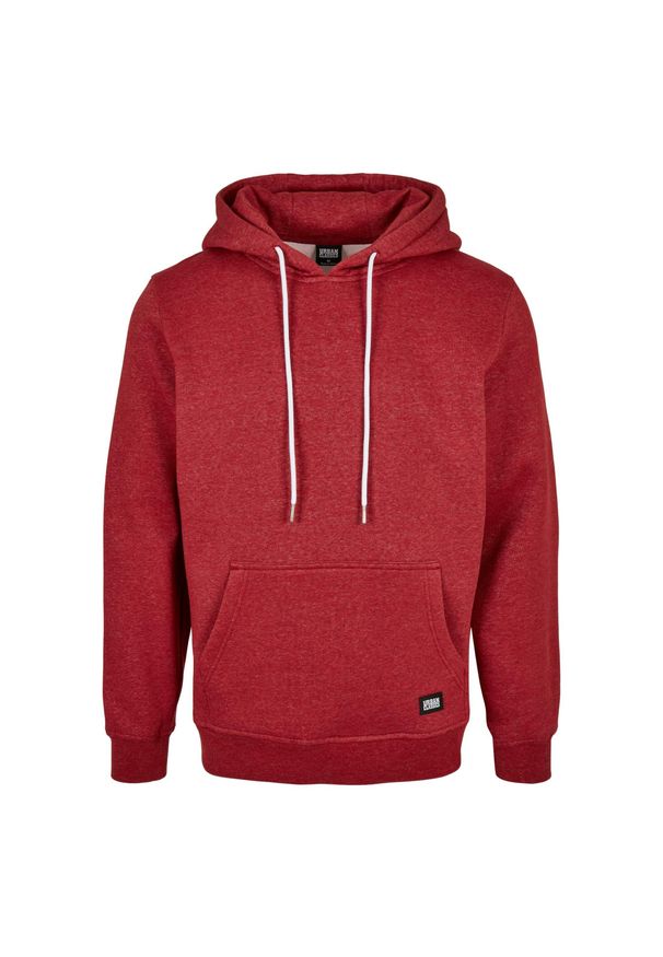 Bluza z kapturem Urban Classics Basic Melange. Typ kołnierza: kaptur. Kolor: czerwony. Materiał: tkanina