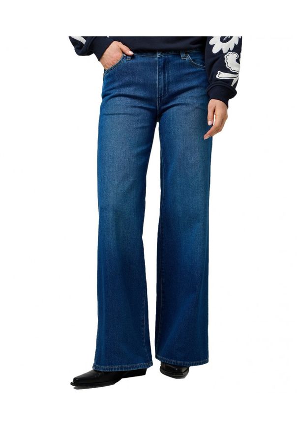 Wrangler - DAMSKIE SPODNIE WRANGLER WORLD WIDE MID STONE 112373000
