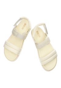 Big-Star - Beżowe Sandały Big Star Sportowe Obuwie Damskie. Zapięcie: rzepy. Kolor: beżowy. Wzór: aplikacja. Sezon: lato. Styl: sportowy #4