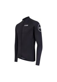 KEADA SPORTS - Męska koszulka kolarska z długim rękawem – Czarna. Kolor: czarny. Długość rękawa: długi rękaw. Długość: długie. Sport: kolarstwo