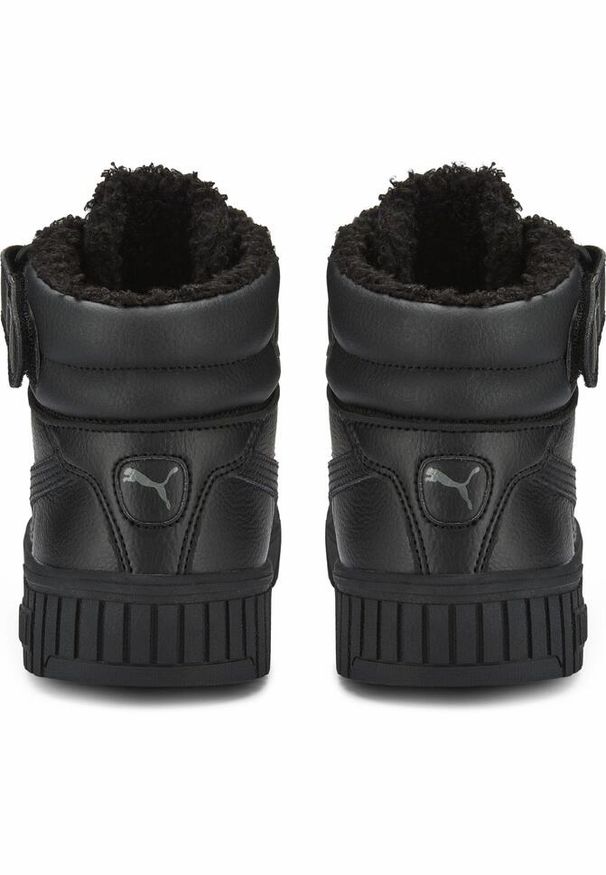 Puma - Damskie sneakersy Carina 2.0 Mid Winter PUMA Black Dark Shadow Gray. Zapięcie: sznurówki. Kolor: wielokolorowy, czarny, szary. Materiał: syntetyk, materiał. Szerokość cholewki: normalna. Sport: turystyka piesza