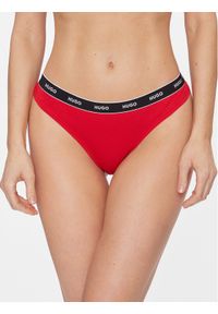 Hugo Stringi Thong Stripe 50510622 Czerwony. Kolor: czerwony. Materiał: bawełna