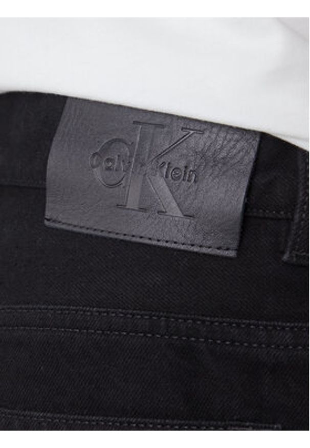 Calvin Klein Jeans Szorty jeansowe 90's LV04RF794G Czarny Slim Fit. Kolor: czarny. Materiał: bawełna