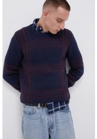 PRODUKT by Jack & Jones - Produkt by Jack & Jones Sweter z domieszką wełny męski kolor granatowy ciepły. Okazja: na co dzień. Kolor: niebieski. Materiał: wełna. Długość rękawa: długi rękaw. Długość: długie. Styl: casual #3