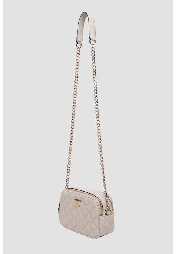 Guess - GUESS Kopertówka damska w kolorze taupe Giully. Kolor: beżowy. Materiał: skórzane