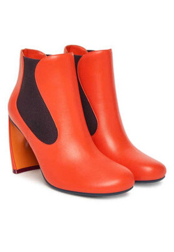 United Nude Botki Zuma Flow Hi 1095492416 Pomarańczowy. Kolor: pomarańczowy. Materiał: skóra