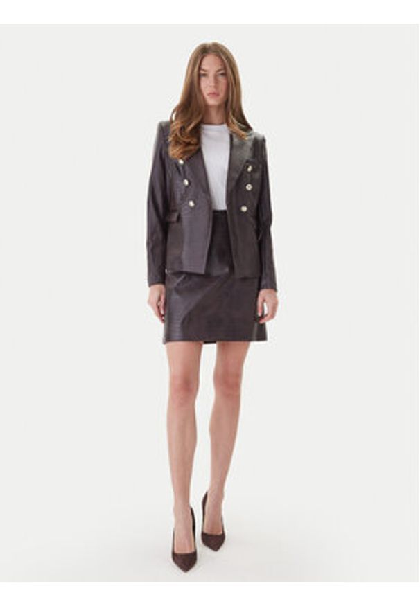 JOOP! Spódnica z imitacji skóry 58 253S58Saron 30048904 Brązowy Regular Fit. Kolor: brązowy. Materiał: skóra