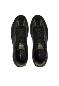 TOMMY HILFIGER - Tommy Hilfiger Sneakersy Retro Runner Seasonal FM0FM05328 Czarny. Kolor: czarny. Materiał: skóra, zamsz #4
