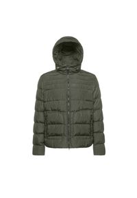Kurtka z kapturem Geox Magnete. Typ kołnierza: kaptur. Kolor: żółty, wielokolorowy, zielony. Materiał: puch. Styl: elegancki #1