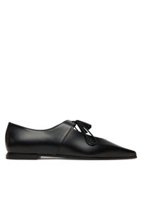 Max Mara Półbuty Laceup 2524526111600 Czarny. Kolor: czarny. Materiał: skóra