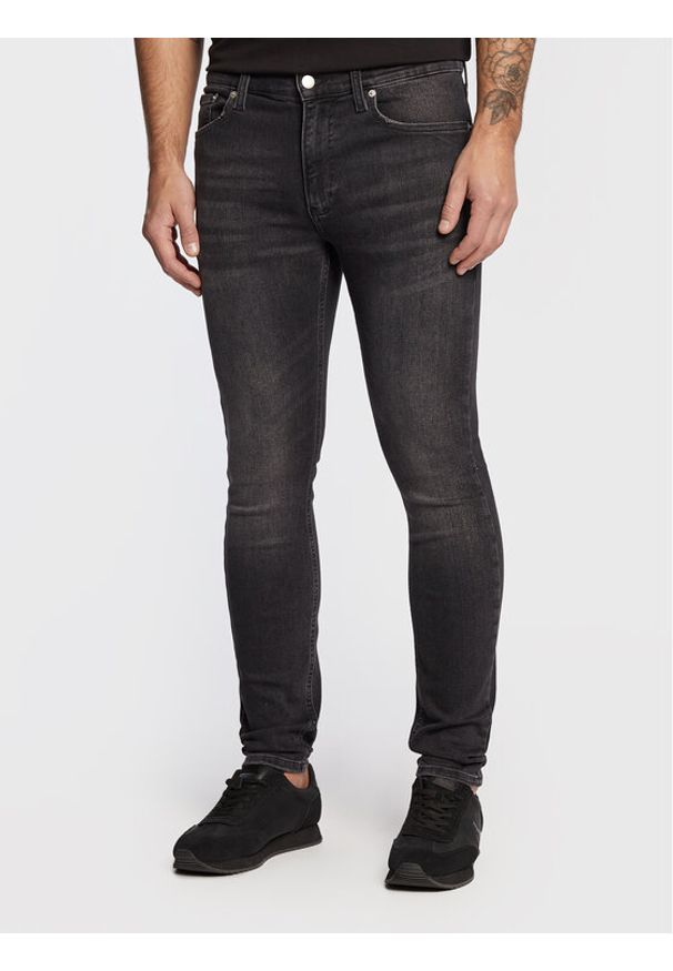 Calvin Klein Jeans Jeansy J30J321018 Szary Super Skinny Fit. Kolor: szary