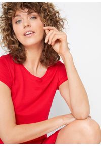 bonprix - Sukienka dresowa z czystej bawełny organicznej. Kolor: czerwony. Materiał: bawełna, dresówka #2