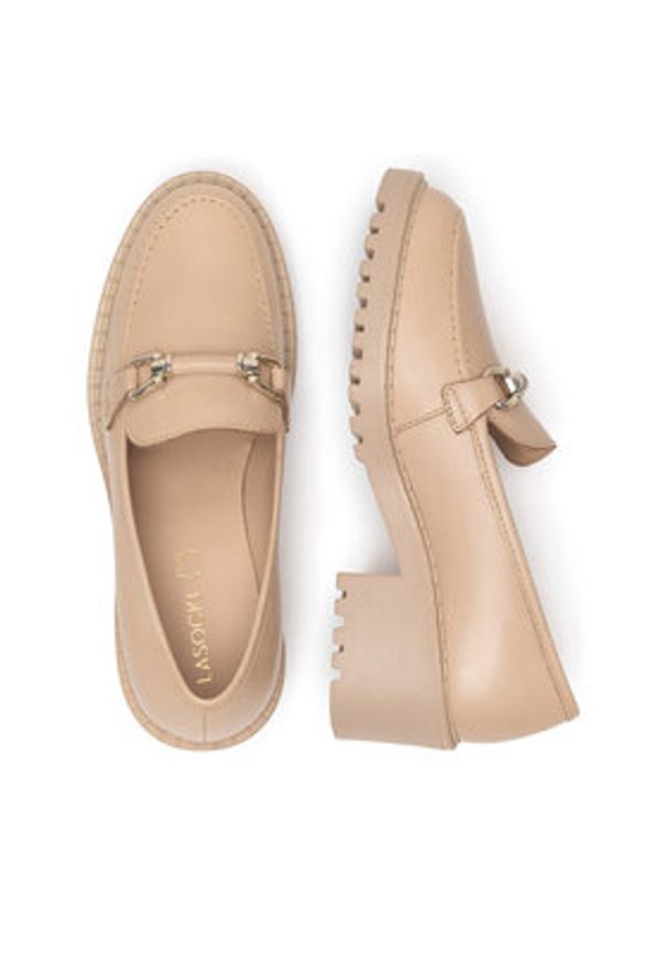 Lasocki Loafersy WB-RONA-22 Beżowy. Kolor: beżowy. Materiał: skóra
