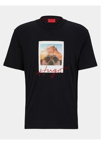 Hugo T-Shirt 50494397 Czarny Regular Fit. Kolor: czarny. Materiał: bawełna