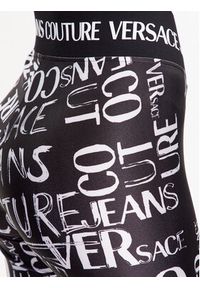 Versace Jeans Couture Legginsy 74HAC113 Czarny Regular Fit. Kolor: czarny. Materiał: syntetyk