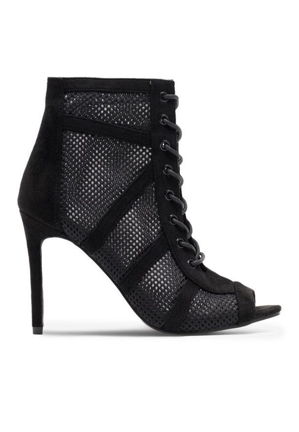 Jenny Fairy Botki TINA H8372-1 Czarny. Kolor: czarny. Materiał: materiał