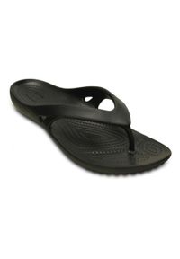 Japonki plażowe damskie Crocs KADEE II FLIP. Okazja: na plażę. Kolor: czarny