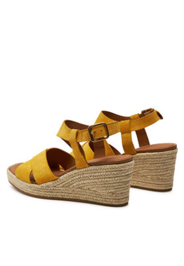 Geox Espadryle D Panarea D45UYD 00022 C2000 Żółty. Kolor: żółty. Materiał: zamsz, skóra