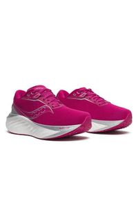 Buty do biegania damskie Saucony Triumph 22. Zapięcie: sznurówki. Kolor: różowy. Materiał: materiał, syntetyk, tkanina. Szerokość cholewki: normalna