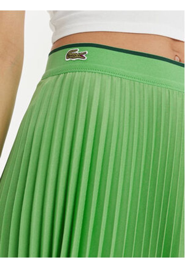 Lacoste Spódnica plisowana JF2701 Zielony Regular Fit. Kolor: zielony. Materiał: syntetyk