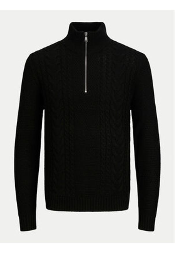 Jack & Jones - Jack&Jones Sweter Craig 12260826 Czarny Regular Fit. Kolor: czarny. Materiał: syntetyk