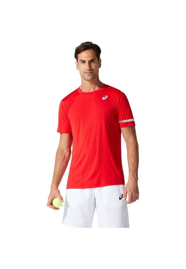 Koszulka sportowa męska Asics Court SS Tee. Kolor: czerwony. Sport: tenis
