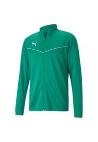 Bluza piłkarska męska Puma teamRISE Training Poly Jacket. Kolor: zielony, biały, wielokolorowy. Sport: piłka nożna