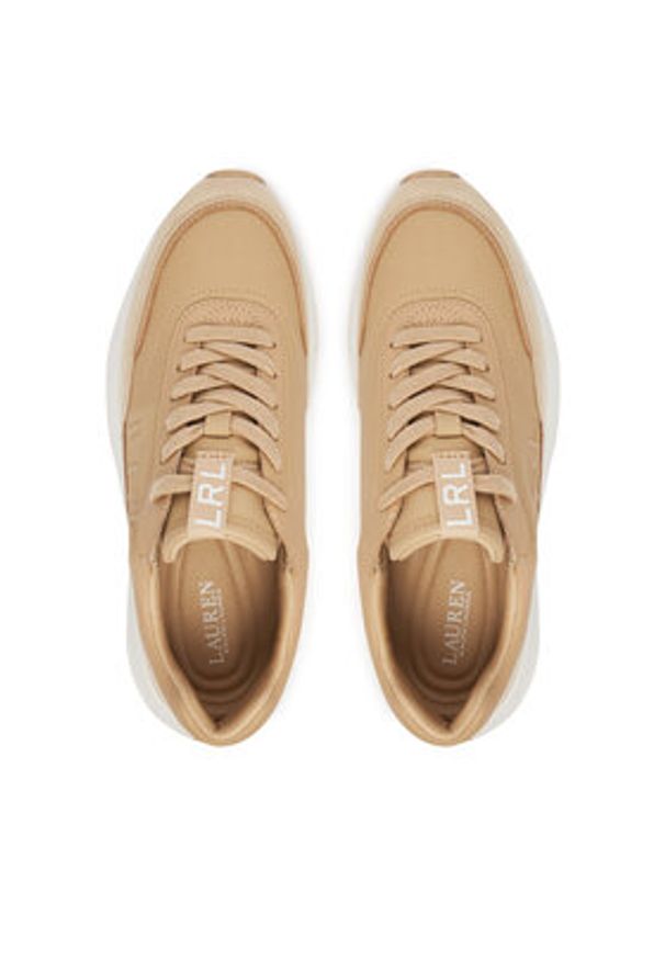 Lauren Ralph Lauren - LAUREN RALPH LAUREN Sneakersy 802974376001 Beżowy. Kolor: beżowy. Materiał: skóra