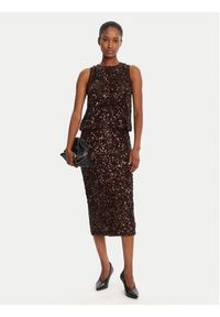 Marella Spódnica ołówkowa Rennes 2523776011 Brązowy Slim Fit. Kolor: brązowy. Materiał: syntetyk