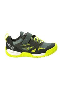 Buty do chodzenia dla dzieci Jack Wolfskin Villi Action Low. Zapięcie: rzepy. Kolor: wielokolorowy. Materiał: materiał, syntetyk, tkanina. Szerokość cholewki: normalna. Sport: turystyka piesza