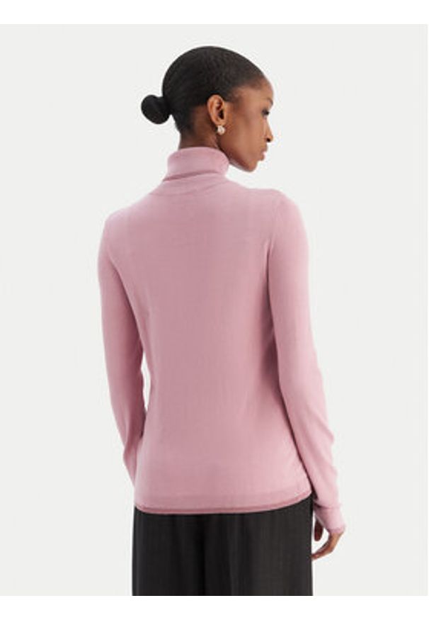 Liu Jo Golf MF5229 MS49I Różowy Regular Fit. Typ kołnierza: golf. Kolor: różowy. Materiał: syntetyk, wiskoza